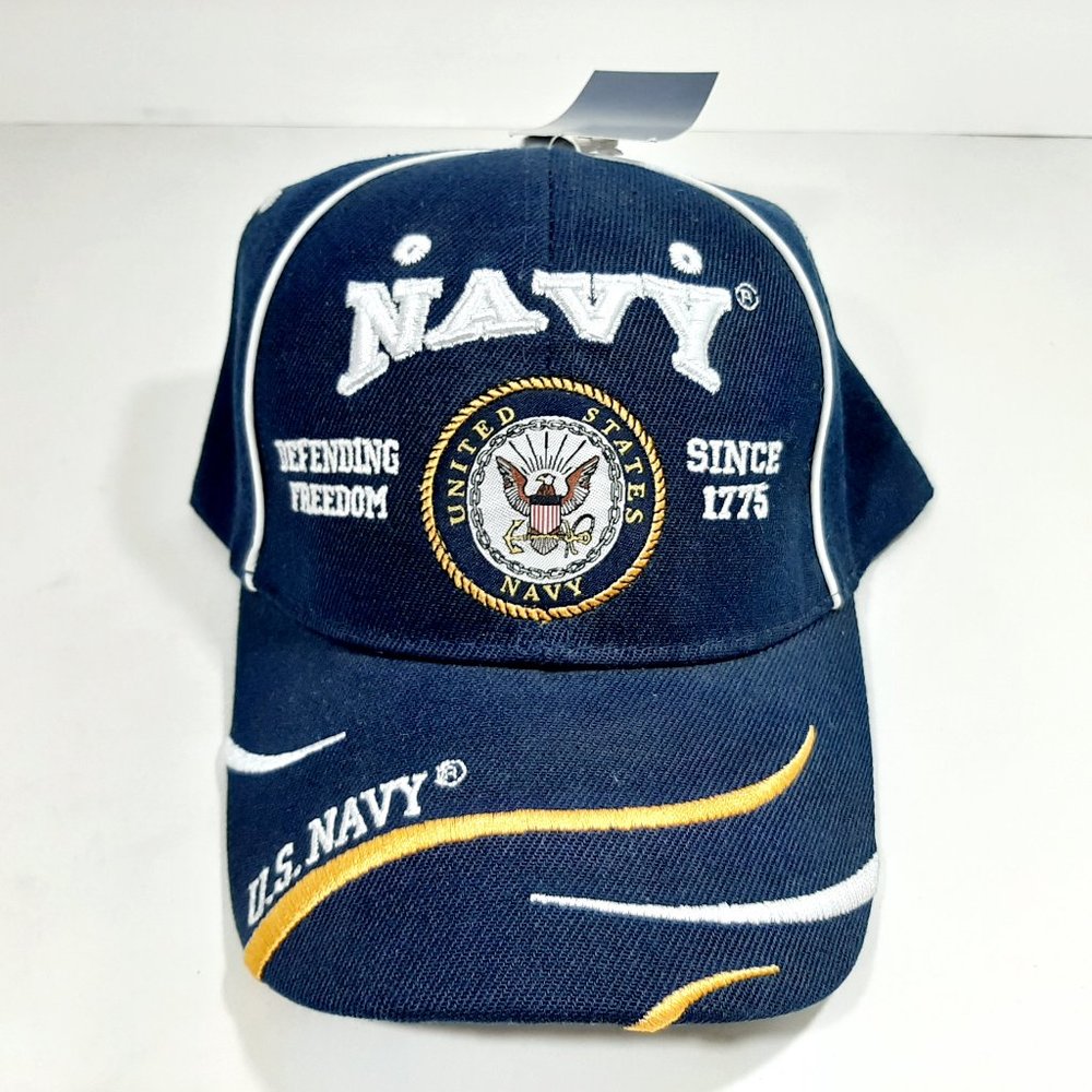U.S. Navy Hat With Seal Defending Freedom Military